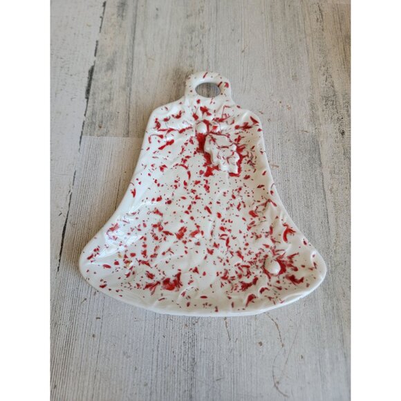 Vintage splatter bell plate xmas home decor unique - Picture 1 of 5